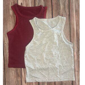 2Pcs Kids Round Neck Tank Tops